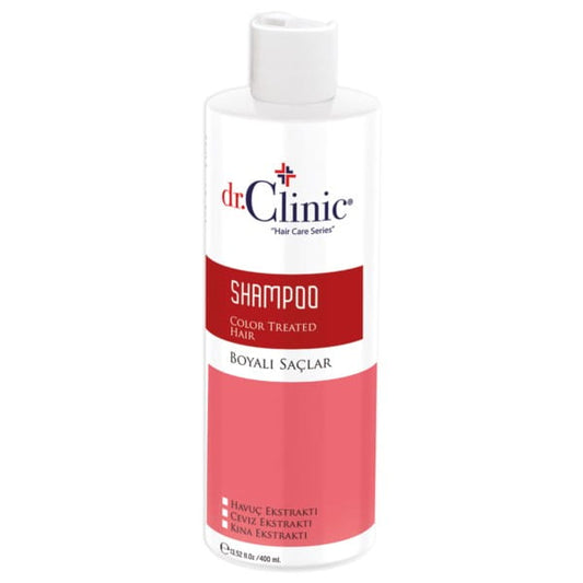 Haarshampoo von DR CLINIC für coloriertes Haar, 400 ml, mit pflegender Formel für schonende Farbpflege und Glanz.