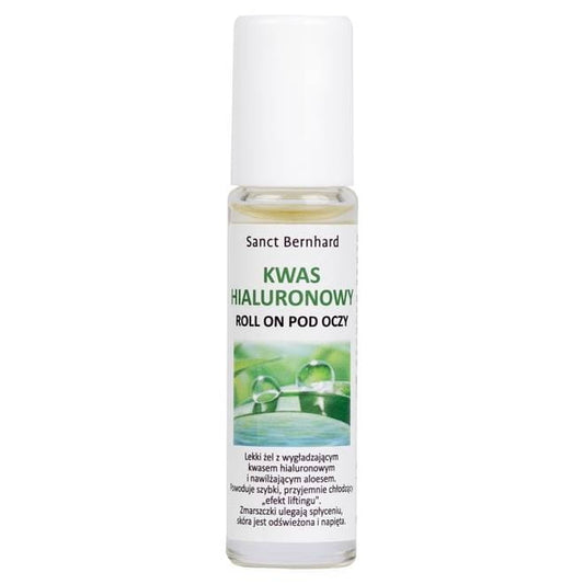 Hyaluronsäure-Roll-on für die Augenpartie von Kräuterhaus Sanct Bernhard, 10 ml, mit feiner Rollkugel und hydratisierende Formel.