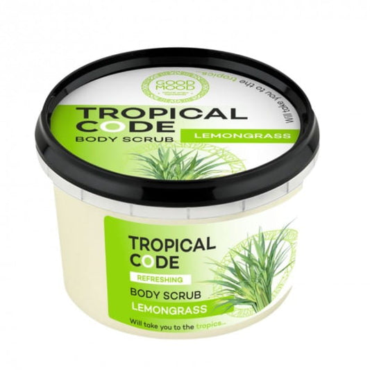 Hautpeeling mit Lemongrass-Duft in 250 ml Flasche, von GOOD MOOD, mit natürlichen Inhaltsstoffen und erfrischendem Aroma.