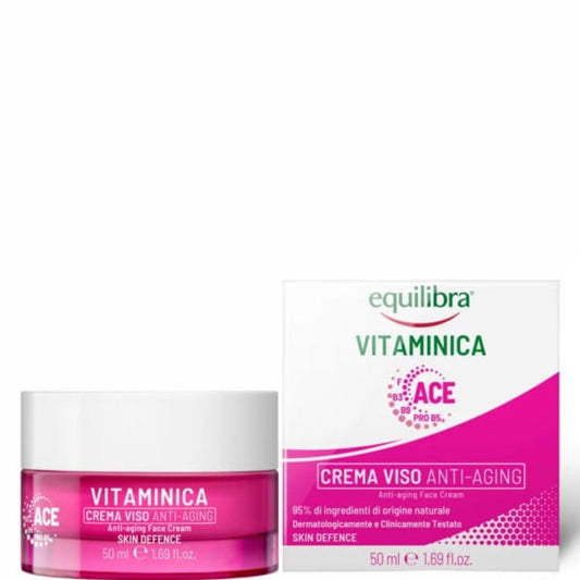 EQUILIBRA Vitaminica Anti-Aging Gesichtscreme in 50 ml, mit pflegender Textur und natürlicher Pflege für reife Haut.