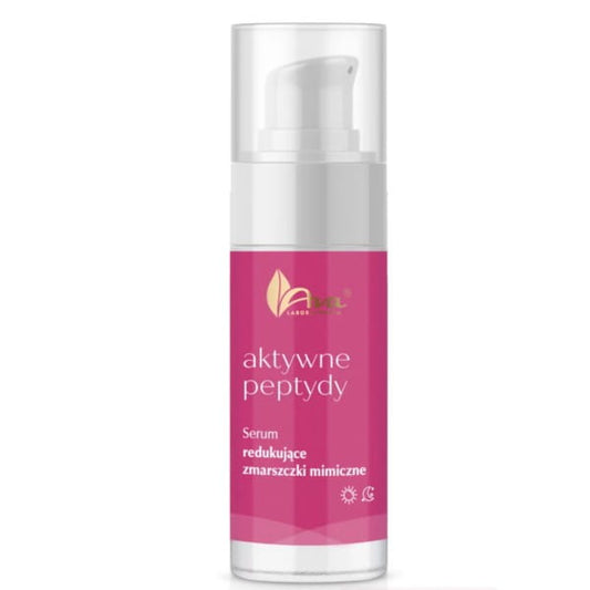 AVA Aktive Peptine Multitasking-Serum in 30 ml Flasche, leicht gelartige Textur, für Hautpflege und Pflegeeffekte.