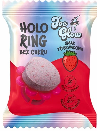 Zuckerfreier Erdbeergeschmack Lutscher von JOE GLOW, 6 g, in buntem Verpackungsdesign, ideal für Sammelpakete
