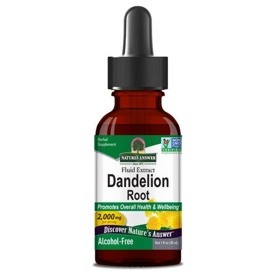 Löwenzahnwurzel-Extrakt in 30 ml Flasche von Nature's Answer, naturreines pflanzliches Nahrungsergänzungsmittel.