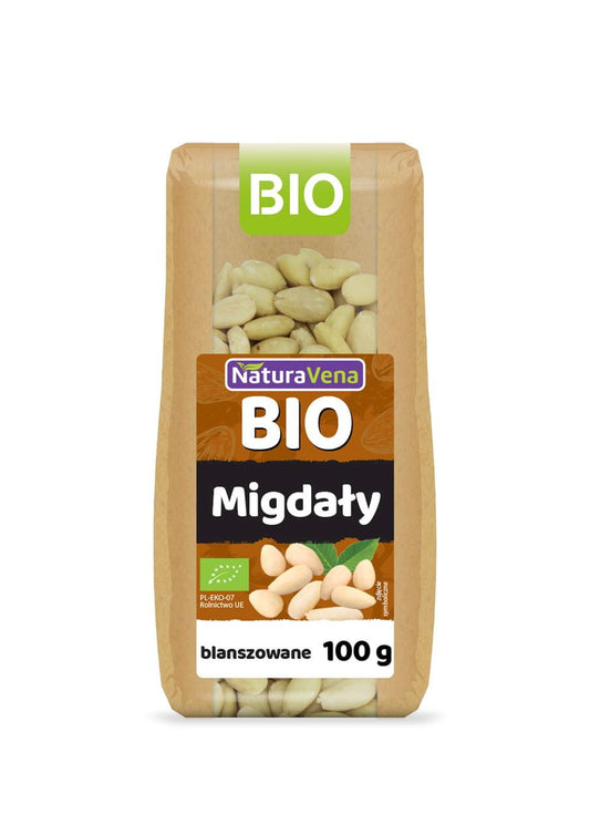 BIO-BLANCHIERTE MANDELN 100 g – NATURAVENA MHD: 12-2026