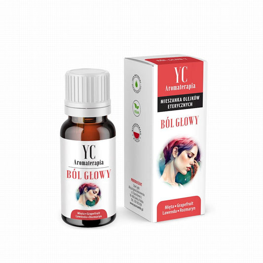 Ätherischer Öl-Mix gegen Kopfschmerzen in 10 ml Flasche von YOUR CANDLE, entspannende Aromatherapie für den Kopfbereich