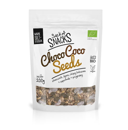 Bio ChocoCo Samen von DIET FOOD in 200 g Packung, nährstoffreiche Samen für gesunde Ernährung.