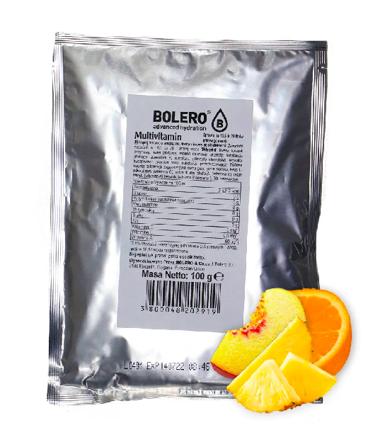 Bolero Multivitamin Bolero Beutel 100g, bunt bedruckter Beutel mit Multivitamin-Pulver, hochwertiges Nahrungsergänzungsmittel
