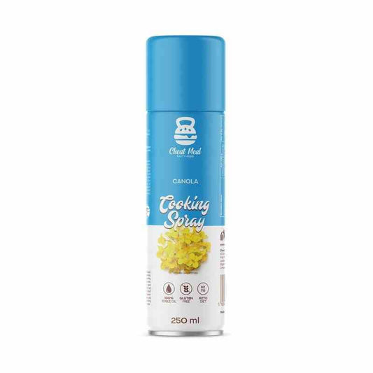 Cheat Meal Kochspray Rapsöl 250 ml, Sprayflasche mit transparentem Deckel, ideal zum Kochen und Braten