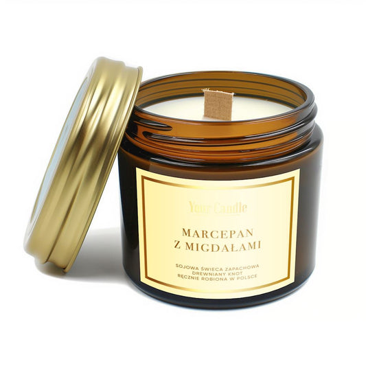 SOJA-Duftkerze von YOUR CANDLE mit Marzipan- und Mandelduft, 120 ml, mit Baumkerze, für angenehmes Raumduftambiente