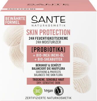 Feuchtigkeitscreme für Tag und Nacht mit Probiotics, Inchi-Öl und Shea-Butter, 50 ml, SANTE Naturkosmetik