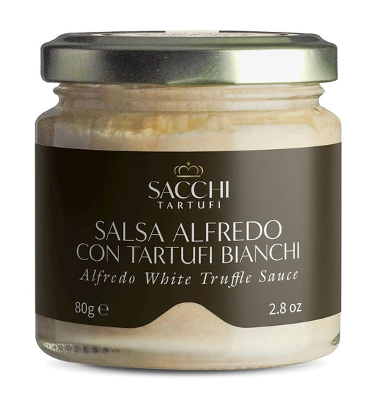Weiße Trüffel- und Grana Padano Sauce von SACCHI TARTUFI, cremig, 80 g, mit Trüffel und Käse, ideal für Pasta und Gerichte