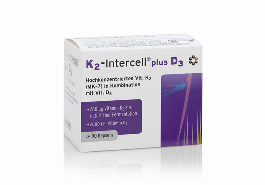 Intercell Pharma Intercell® plus D3 Kapseln, 90 Stück, Vitamin D3 Ergänzung in einer offenen Packung