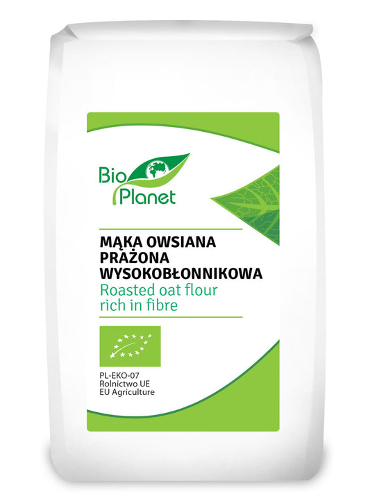 Bio Hafermehl von BIO PLANET, 300 g, mit geriebenen, zerbröselten Haferflocken im natürlichen, ungesüßten Zustand