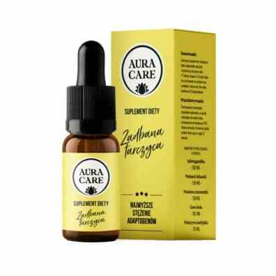 Flasche mit Aura Care Schilddrüse Adaptogene in 10 ml Glasflasche, natürliche Ergänzung für gesunde Schilddrüse, AURA CARE