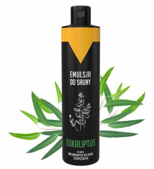 Eukalyptus-Sauna-Emulsion von Bilovit in 250 ml Flasche, mit frischem Eukalyptusduft für Sauna-Entspannung.
