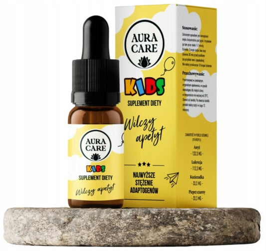 Aura Care KIDS Wolf's Appetite Adaptogen Flasche, 10 ml, mit natürlichen Inhaltsstoffen für Kinder, in einer stilvollen Verpackung