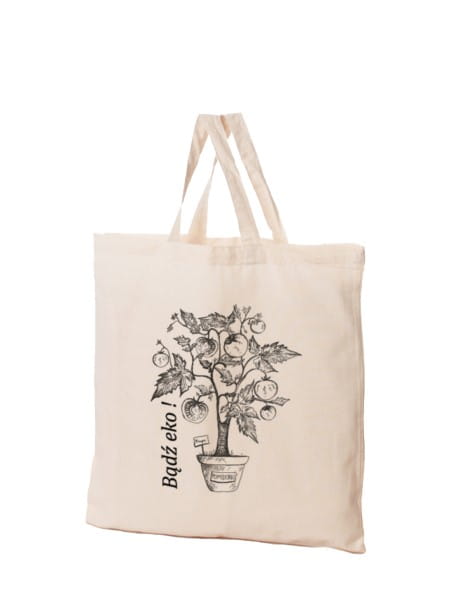 Bio-Baumwolltasche mit Tomatenmuster von FRASPO, langlebige Einkaufstasche aus nachhaltiger Baumwolle, umweltfreundliches Design
