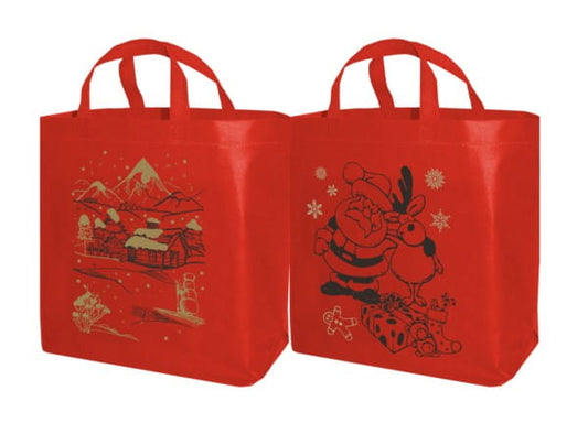 Rote FRASPO Eco Fleece Winter Tasche mit 19L Fassungsvermögen, langlebig und umweltfreundlich, für Alltag und Freizeit.