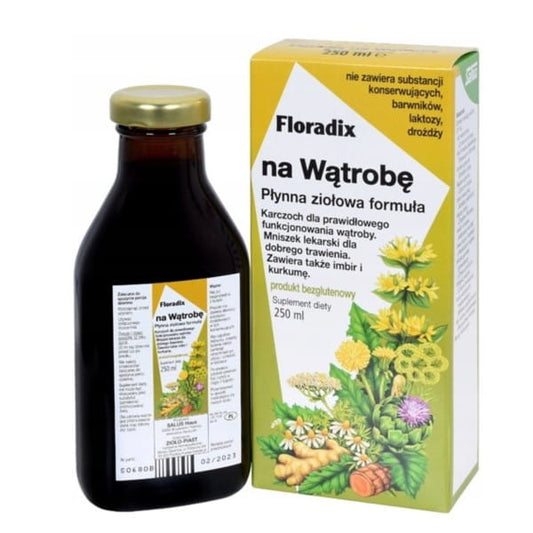 FloraHerb Floradix Herbal-Piast für die Leber, 250 ml Flasche mit Kräuterextrakten und natürlicher Inhaltsstoff.