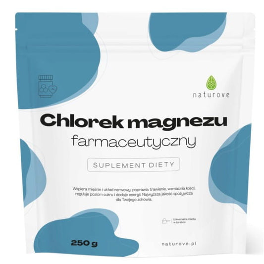 Magnesiumchlorid in 250 g Packung, natürliche Mineralien, für Entspannung und Muskelregeneration, von Dystrybutor Biogo.pl