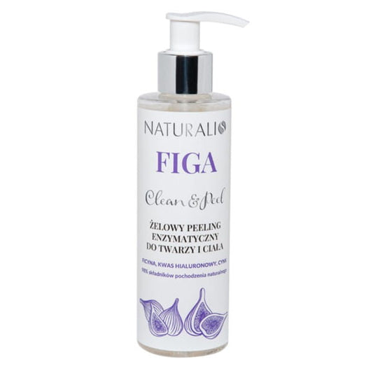 Naturalis Feigen-Gel-Gesichtspeeling von Biogo.pl, sanftes Peeling mit Feigenextrakten für reine Haut, 200 ml