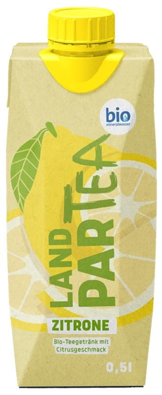 Bio Eistee mit Zitronengeschmack von LANDPARK, 500 ml Flasche, erfrischendes kaltes Getränk mit Zitronenaroma.