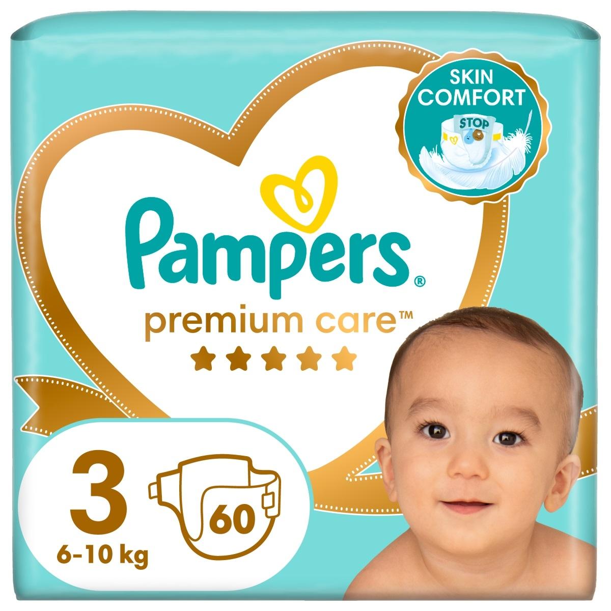 Prémiová péče Plenky Velikost 3 Pampers 60 ks