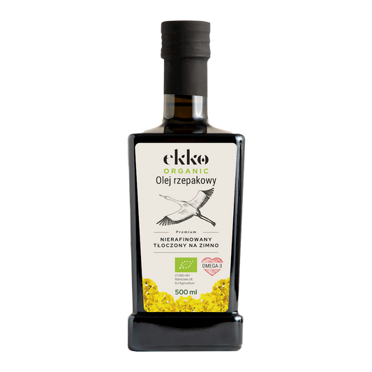 Olio di riso confezionato a freddo OMEGA-3 BIO 500 ml - EKKO