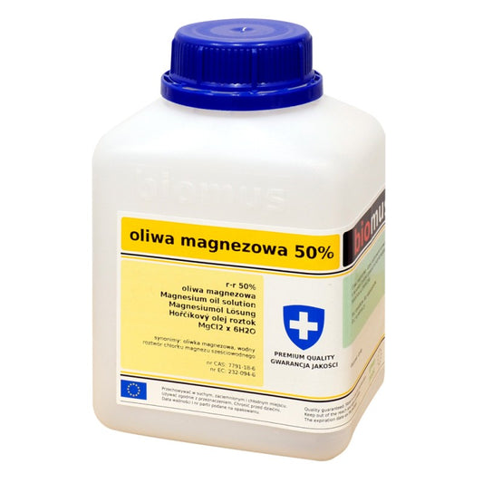 Magnesiumöl 50% von BIOMUS in 250ml Flasche, flüssiges Magnesiumöl mit Dosierpumpe, für die Hautanwendung.