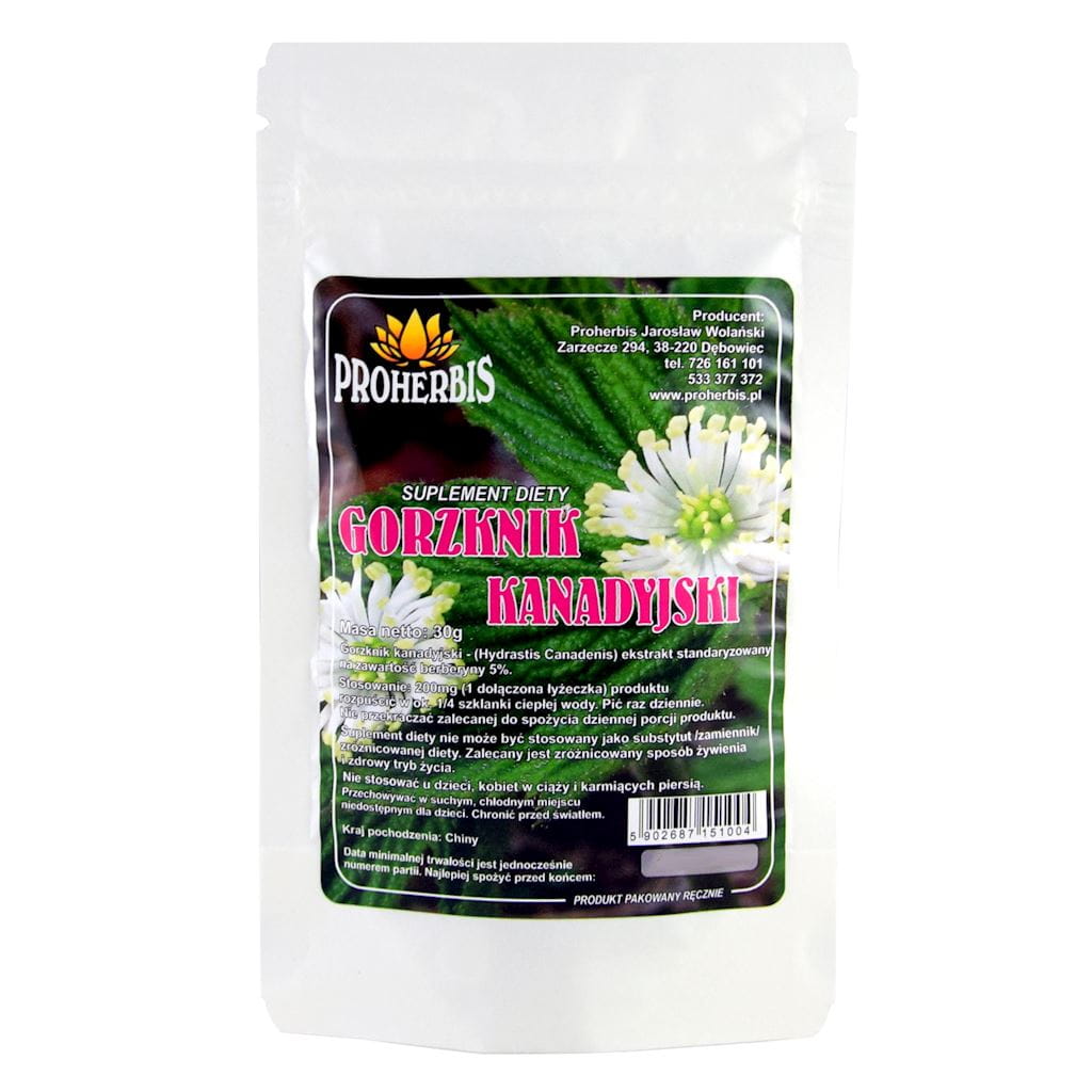 Extrakt aus kanadischer Gelbwurzel 5 % Berberin 30 g PROHERBIS - Biogo.de