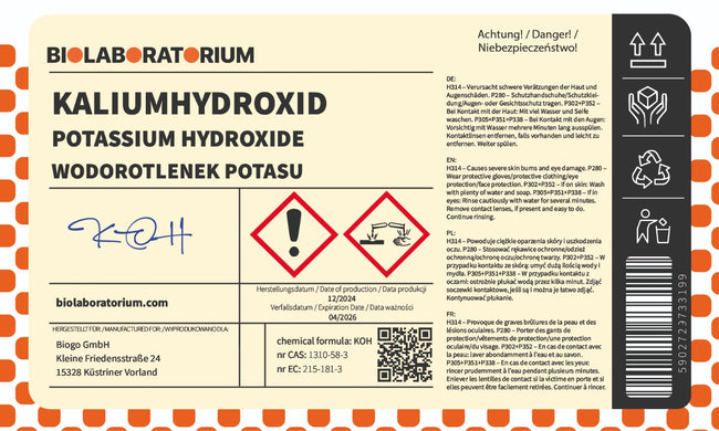Potassium hydroxide 5 kg BIOLABORATORY Main Image