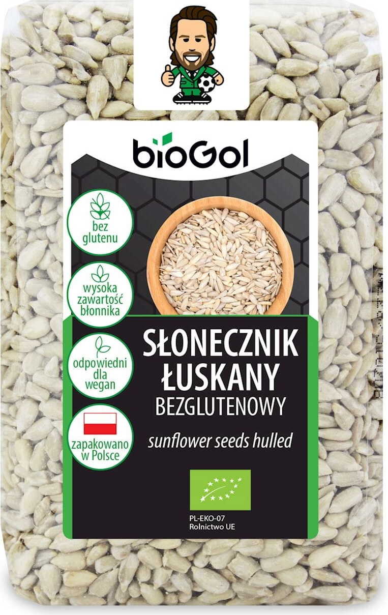 GLUTENFREIE BIO-SONNENBLUMENKERNE (GESCHÄLT) 350 g – BIOGOL MHD: 11-2026