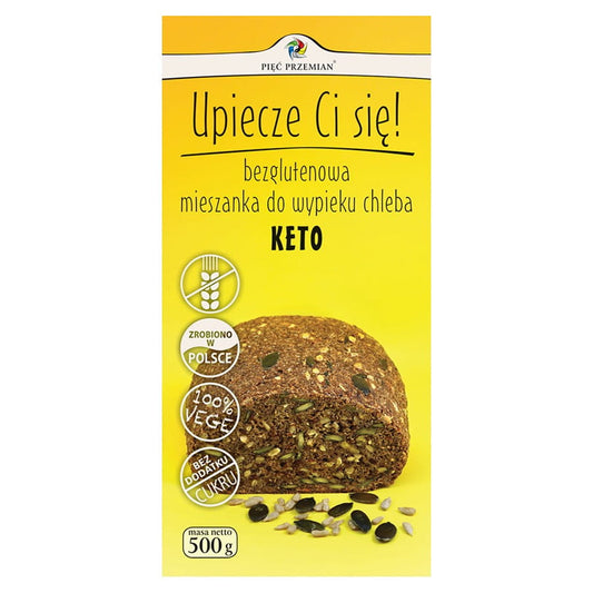 Glutenfreie Backmischung für KETO-Brot „Fünf Wandlungen“, 500 g MHD: 11-2026