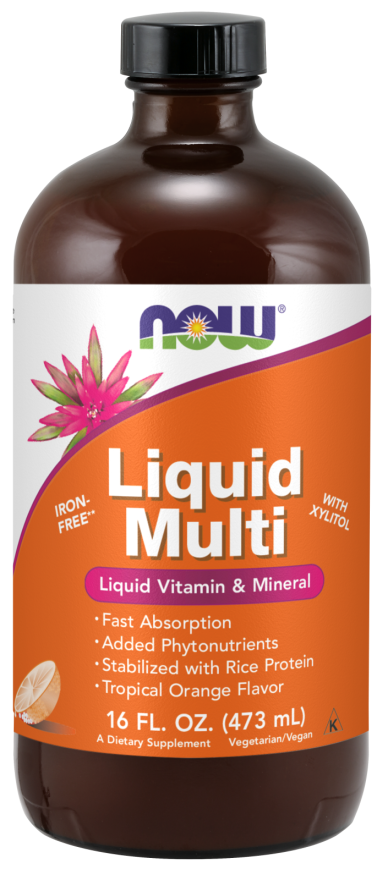 Multi Lichid - Multivitamin 473 ml NOW FOODS Imagine secundară a produsului