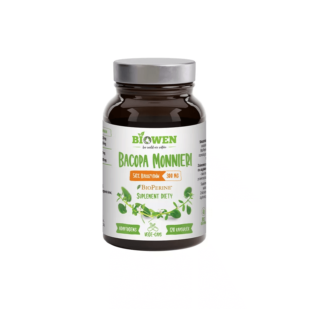 Bacopa Monnierim Brahmi 300 mg - 50% Bacoside 120 Κάψουλες Biowen Δευτερεύουσα εικόνα προϊόντος