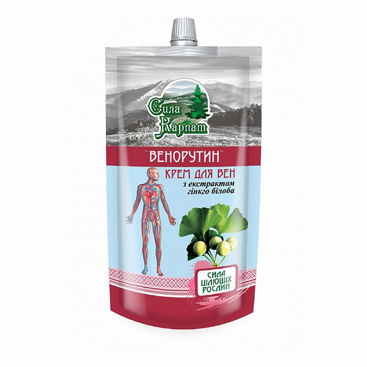 Wenorutin Beincreme mit Ginkgo biloba von SIŁA KARPAT, 100 ml, cremige Textur, für Beinpflege, natürliche Inhaltsstoffe
