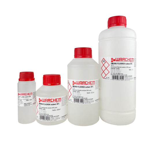 Rein ammoniumfluorid Lösung 40 % in 100 ml Flasche von WARCHEM, chemische Flüssigkeit für professionelle Anwendungen.