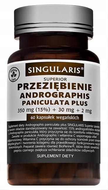 Singularis Superior Cold Andrographis Plus Kapseln, 60 Stück, natürliche Erkältungsmittel in Kapseln, für das Immunsystem
