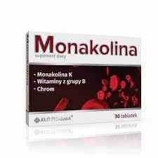 Alg Pharma Moncaolin Tabletten, weiße Kapseln auf weißem Hintergrund, Darreichungsform und Verpackung sichtbar