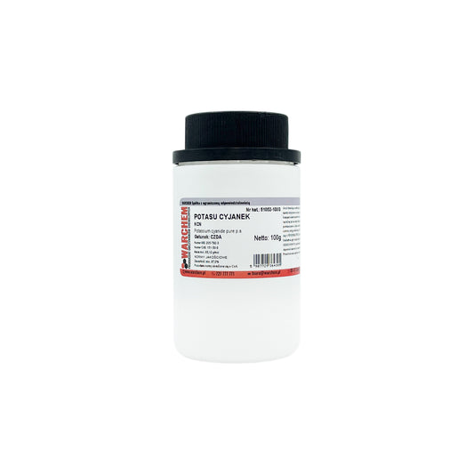 POTASSIUM HYDROGENATE in 100g Verpackung, chemisches Reagenz, transparent Glasflasche mit weißem Etikett, Produkt von Biogo.de