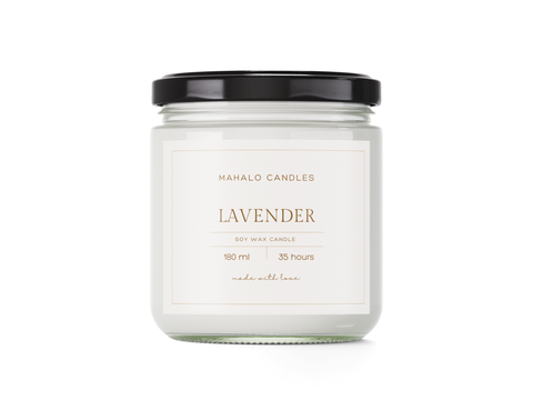 Sojawachs-Kerze 180ml LAVENDER Handmade MahaloCandles