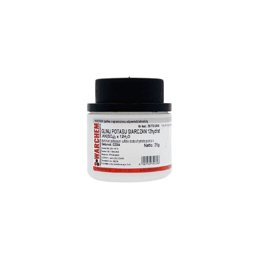 Reines Kaliumsulfat 12-Hydrat in 25g Verpackung, WARCHEM, chemisches Aluminium-Sulfat für Labor und Industrie
