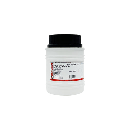 Stearinsäure von Biogo.de, 100g Packung, weiße Kristalle, ideal für Kosmetik und industrielle Anwendungen
