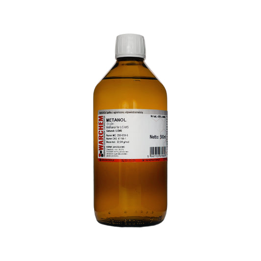 Methanol-LCMS 500ml Flasche von Biogo.de, klarer chemischer Lösungsmittelbehälter für Laboranwendungen