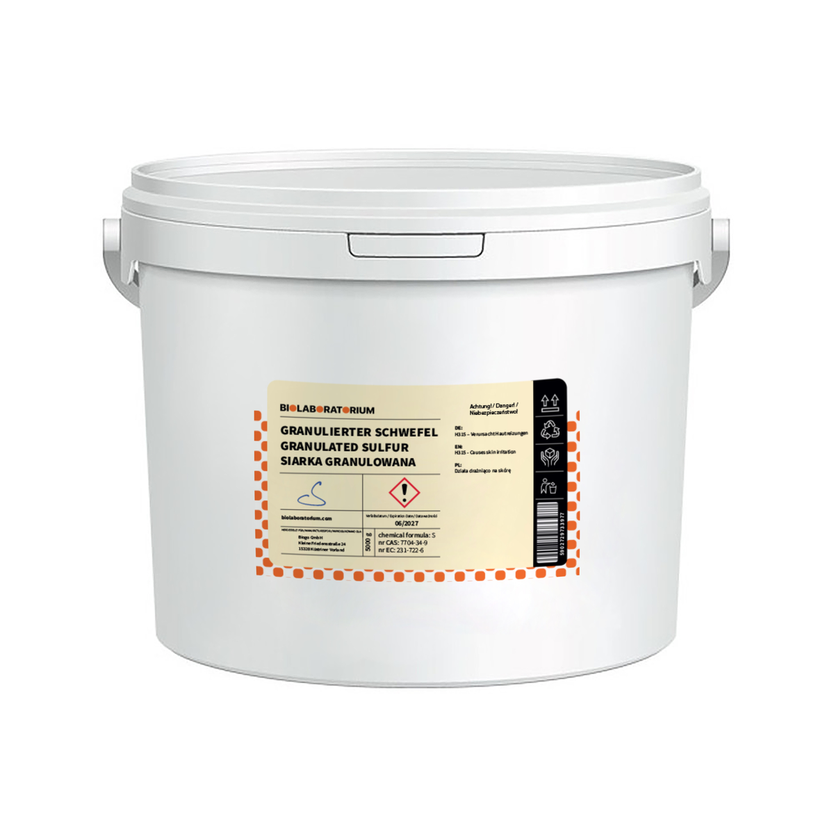 ग्रेन्युलेटेड सल्फर 5 किग्रा बायोलैबोरेटोरियम