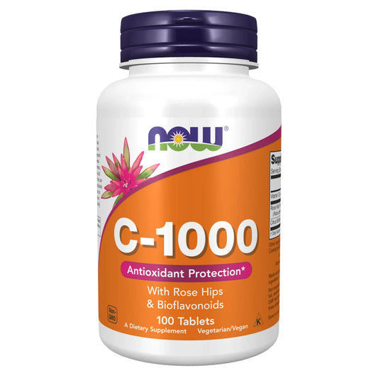Vitamin C 1000 MG mit Bioflavonoiden und Hagebutte 100 Tabletten NOW FOODS - Biogo.de
