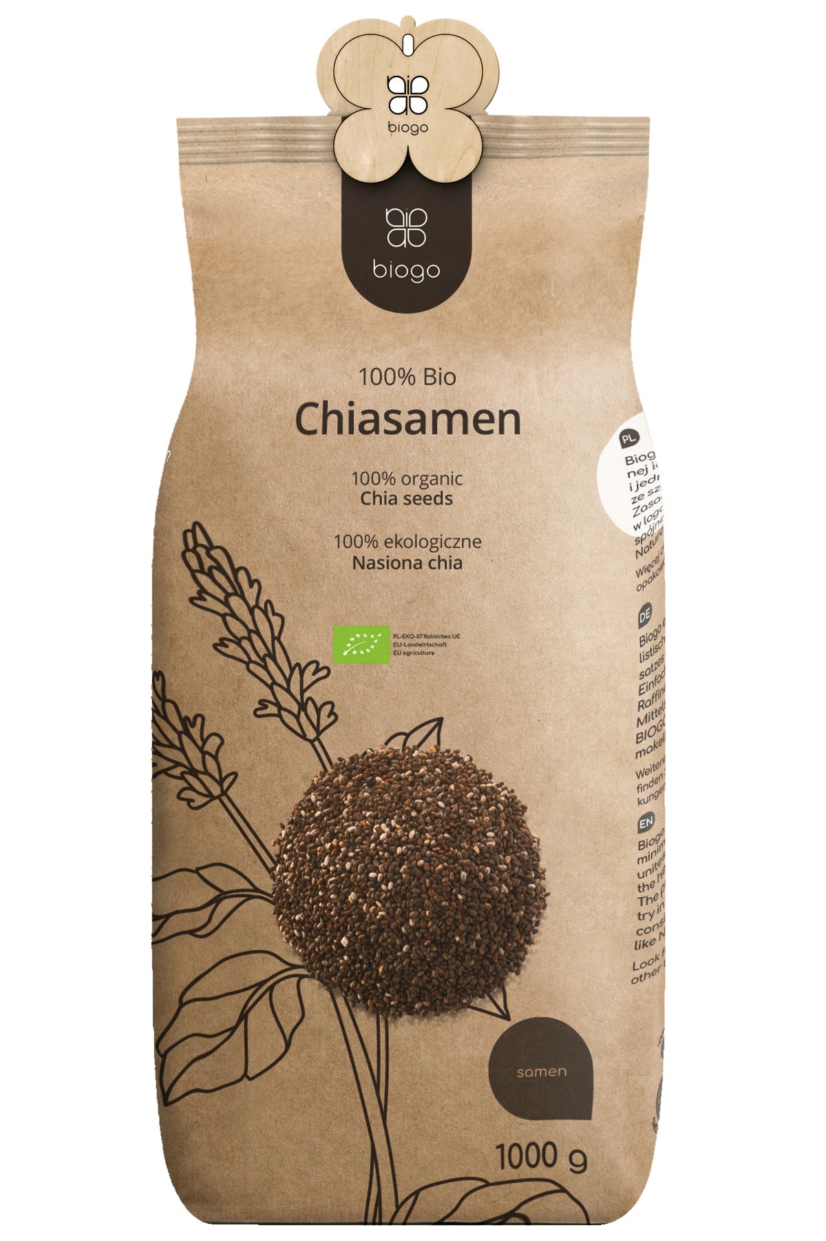 Graines de chia (Salvia Hispanica) bio 1 kg BIOGO 