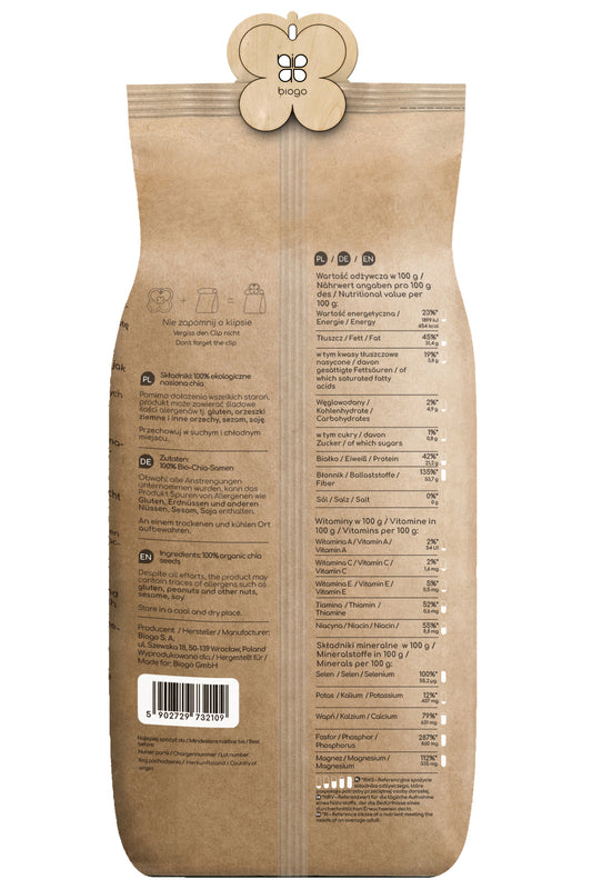 Chiasamen (Salvia Hispanica) bio 1 kg BIOGO - Biogo.de