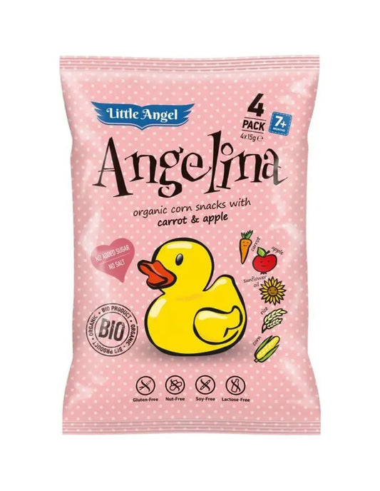Maischips Angelina Karotte und Apfel ab 7 Monate glutenfrei BIO 4x15g LITTLE ANGEL - Biogo.de