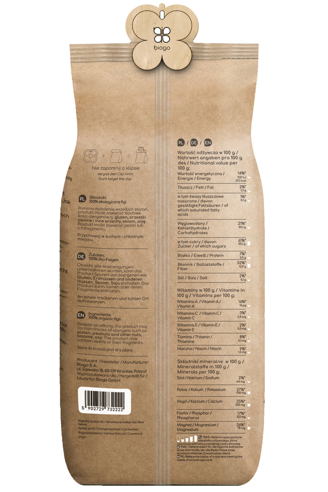 Higos secos bio 800 g BIOGO Main Image